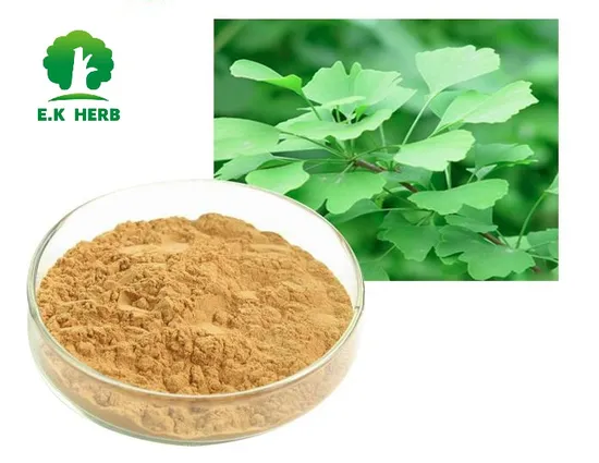 E. K Herb Best Price Plant Extract Water Soluble USP42/Ep10.0/Cp2020 Organic Ginkgo Leaf Extract Powder 