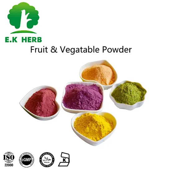 E. K Herb 100% Natural Halal & Kosher Certified Spray Died Fruit Vegetable Powder Water Soluble Fruit Juice Powder Blend Super Reds Powder for Drink 